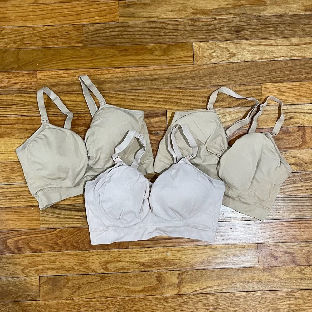 Pumping and Nursing Hands Free Bra 3 Piece Lot, Large Regular